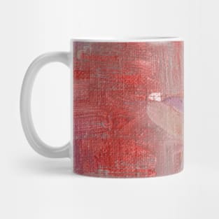 Abstract Oil Painting Waterlily Pink White Red Mug